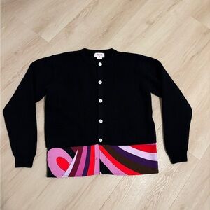 PUCCI Cardigan with Colorful Hem
